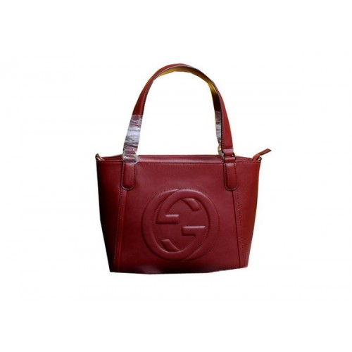 Bolso Gucci Soho De Cuero Con Asa Superior 369176 Rojo
