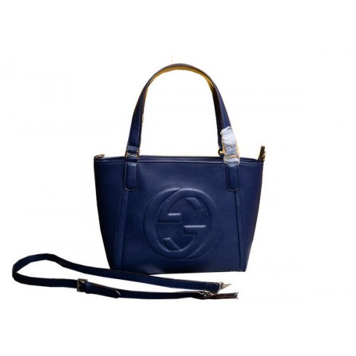Bolso con asa superior de cuero Gucci Soho 369176 Royal