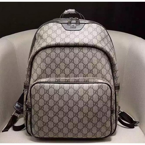 Mochila de lona Gucci Supreme 322069 Marrón