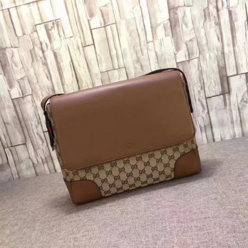 Bolsa de mensajero Gucci Techno Canvas 353401 Marrón