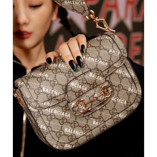 Gucci The Hacker Project GG Supreme Balenciaga LOGOTIPO 658574 Café