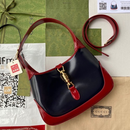 Gucci Vintage Jackie 1961 Bolso hobo de cuero original 636706 Vino negro