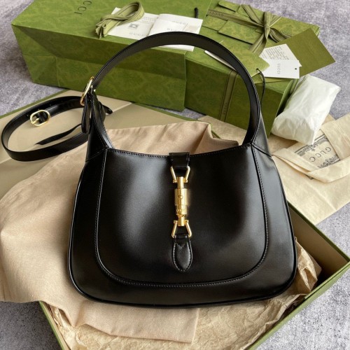 Gucci Vintage Jackie 1961 Bolso hobo de cuero original 636709 Negro