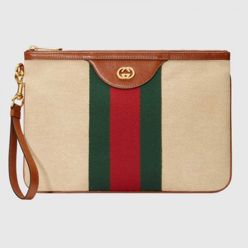 Gucci Vintage bolsa de lona 576053 Beige