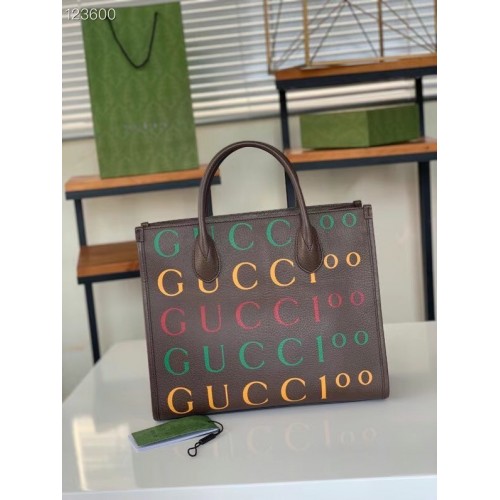 Bolso tote mediano Gucci 680956 marrón