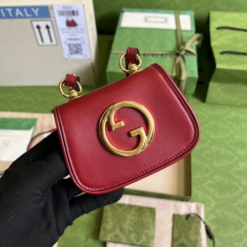 Gucci mini Blondie tarjetero cartera 698635 Burdeos