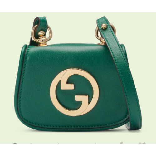 Gucci mini Blondie tarjetero cartera 698635 Verde esmeralda