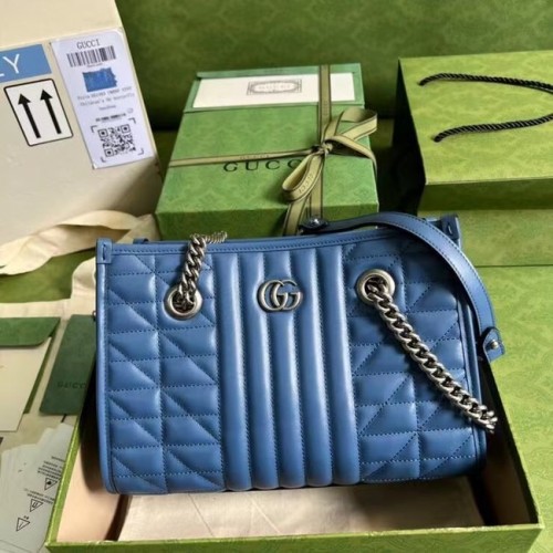 Gucci bolso de hombro pequeño de cuero 681483 azul