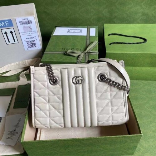 Gucci bolso de hombro pequeño de cuero 681483 blanco