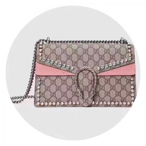 Gucci Dionysus Small GG Bolso de Hombro 400249 Rosa