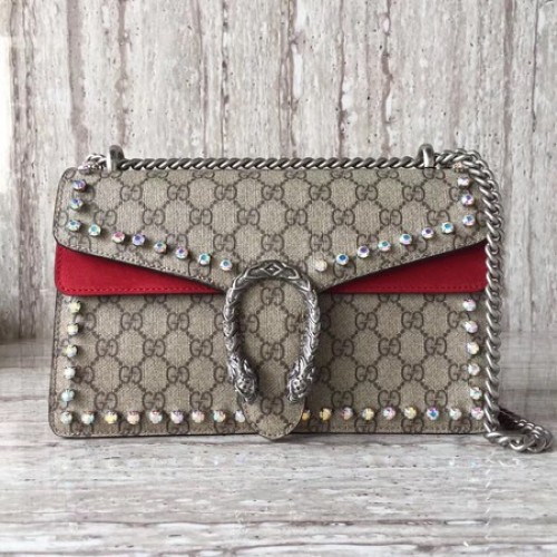 Gucci Dionysus Small GG Bolso de Hombro 400249 Rojo