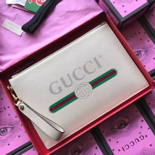 Gucci GG Marmont Cartera de piel de becerro 466489 OffWhite