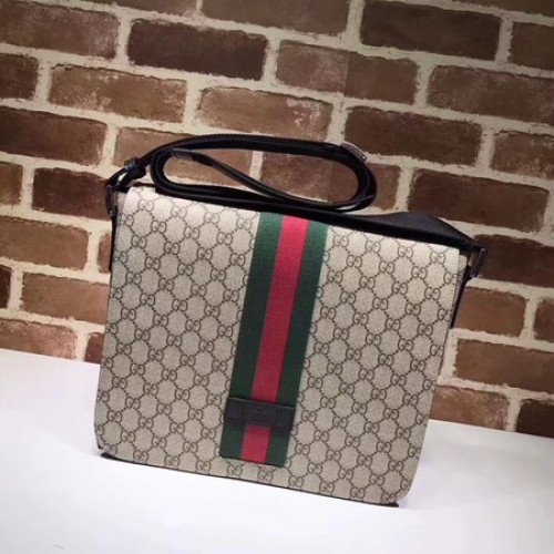 Gucci GG Supreme Bolsa de Mensajero 475432 Marrón