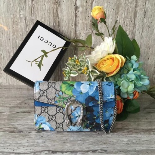 Gucci Dionysus GG Blooms Super mini Bolso 476432 Azul
