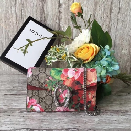 Gucci Dionysus GG Blooms Super mini Bolso 476432 Rojo