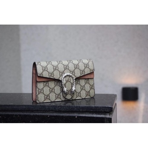 Gucci Dionysus GG Supreme Super mini Bolso 476432 Albaricoque