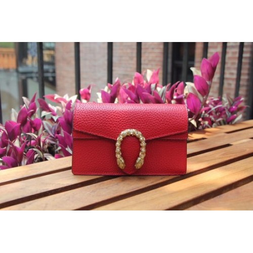 Gucci Dionysus Cuero Super mini Bolso 476432 Rojo
