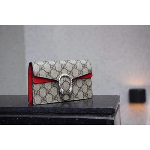 Gucci Dionysus GG Supreme Super mini Bolso 476432 Rojo