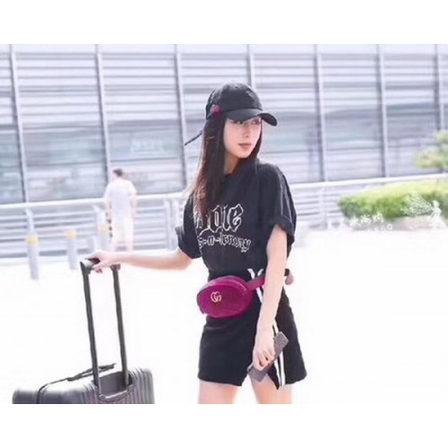 Gucci GG Marmont Velvet Belt Bag 476434 Púrpura