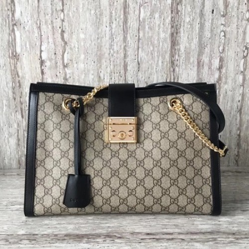 Gucci Padlock Medium GG Bolso de hombro 479197 Negro