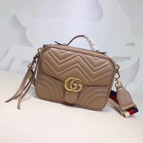 Gucci GG Marmont Small Shoulder Bag 498100 Albaricoque