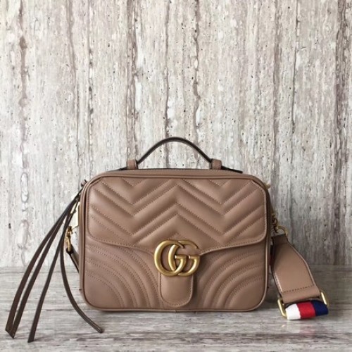 Gucci GG Marmont Pequeño Bolso De Hombro 498100 Camello