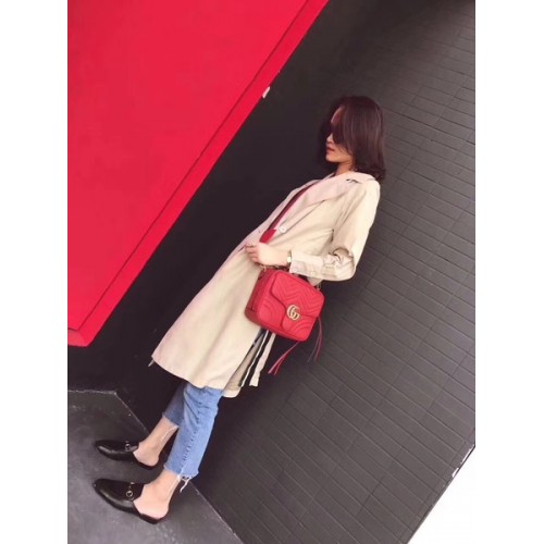 Gucci GG Marmont Bolso de Hombro Pequeño 498100 Rojo