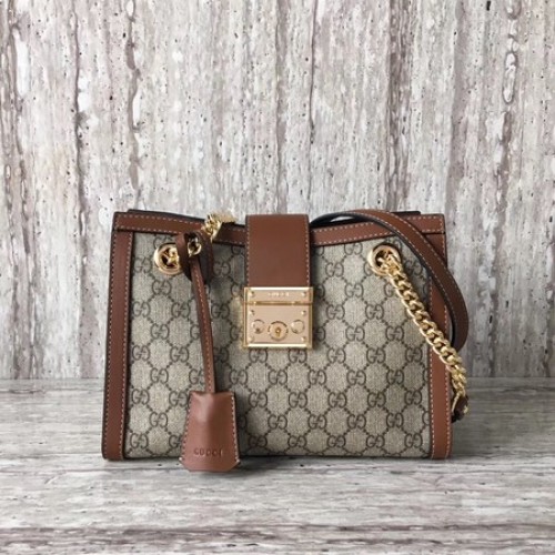 Gucci Padlock Small GG Bolso de hombro 498156 Marrón