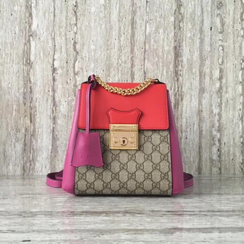 Mochila Gucci Padlock GG Supreme 498194 Rojo