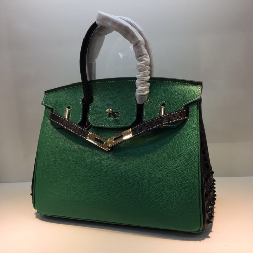 HERMES Birkin 35cm Bolso Piel de becerro 17823 Verde