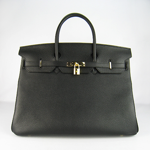 Hermes Birkin 40CM Togo Bolsa Negro 6099 Oro