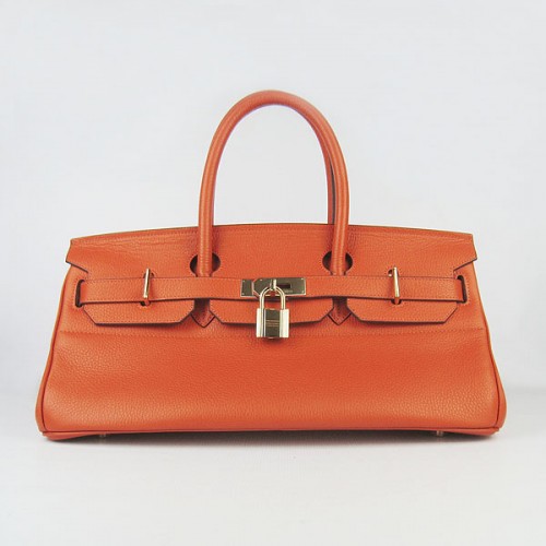 Hermes Birkin 6109 Togo Bolso de cuero Naranja 42cm Oro