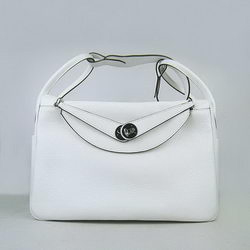 Hermes Lindy 34CM Bolsa de hombro 6208 Blanco
