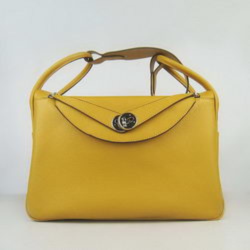 Hermes Lindy 34CM Bolso de Hombro Amarillo