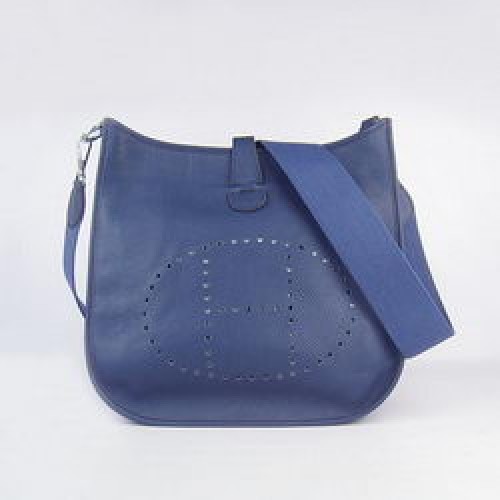 Hermes Evelyne Messenger Bag 6309 azul oscuro