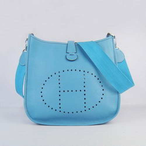 Hermes Evelyne Messenger Bag 6309 azul claro