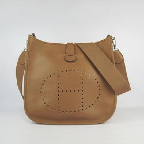 Hermes Evelyne Messenger Bag 6309 Café claro