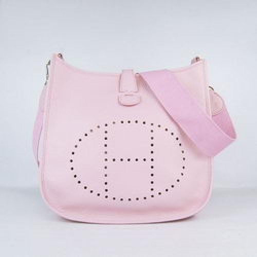Hermes Cowhide Evelyne Messenger Bag 6309 Rosa