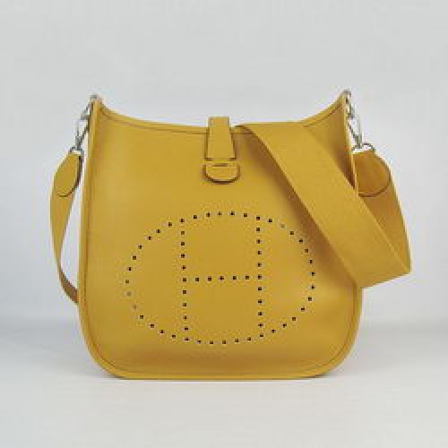 Hermes Cowhide Evelyne Messenger Bag 6309 Amarillo