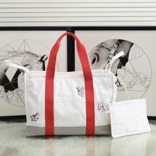 Hermes Adada Nappy Canvas Shopping Bag H5635 Naranja