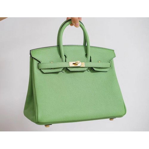 Hermes Birkin 25CM Togo cuero H5601 verde