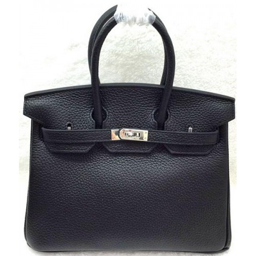 Hermes Birkin 25CM Bolso de mano Cuero original H25T Negro