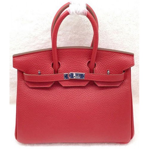 Hermes Birkin 25CM Bolso de mano Cuero original H25T Rojo