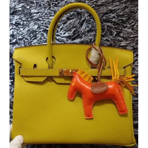 Hermes Birkin 30CM Tote Bolsas Litchi Leather H30LI Limón