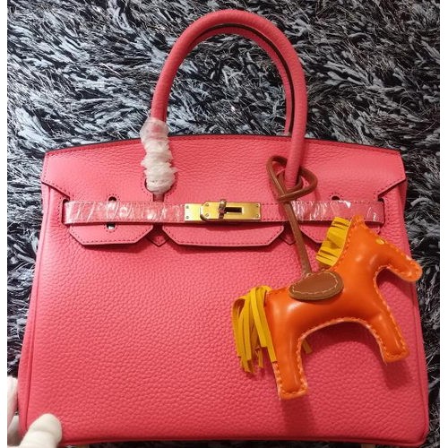 Hermes Birkin 30CM Tote Bolsas Litchi Leather H30LI Rosa