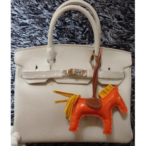 Hermes Birkin 30CM Tote Bolsas Litchi Leather H30LI Blanco