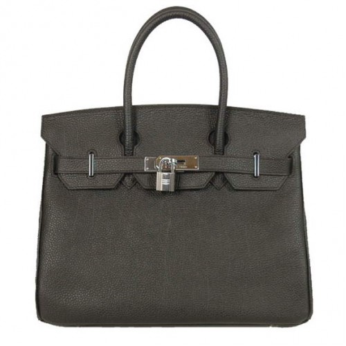 Hermes Birkin 30CM Tote Bolsas Liso Togo Cuero Negro