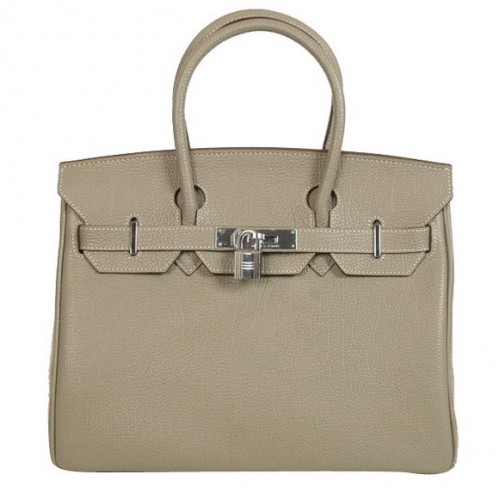 Hermes Birkin 30CM Tote Bolsas Liso Togo Cuero Caqui