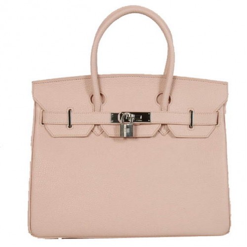 Hermes Birkin 30CM Tote Bolsas Liso Togo Cuero Rosa