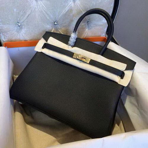 Hermes Birkin 35CM 30CM Tote Bag Cuero granulado H35H30 Negro